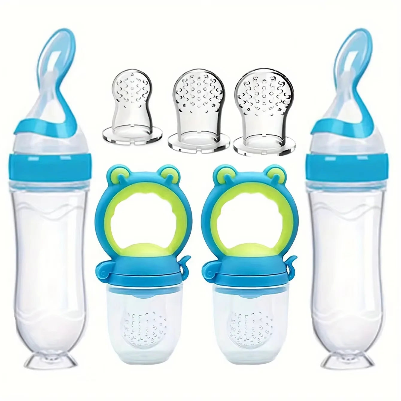 Baby Silicone Feeding Bottle Set