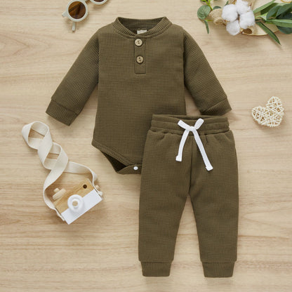 Cotton Romper Trousers Two-piece Set