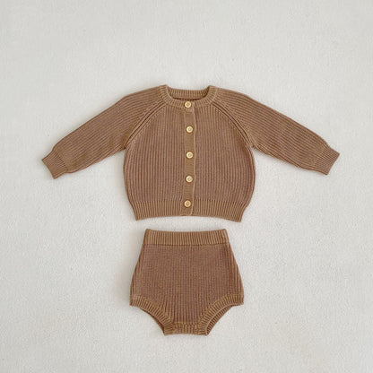 Baby Cotton Underpants Cardigan Coat Two-piece Suit