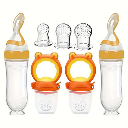 Baby Silicone Feeding Bottle Set