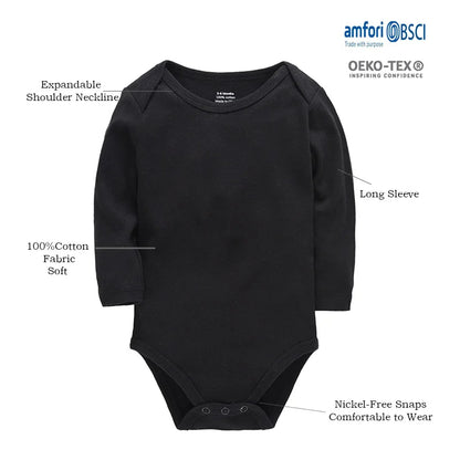 3 Pieces Set Cotton Baby Rompers - Bodysuit Clothes