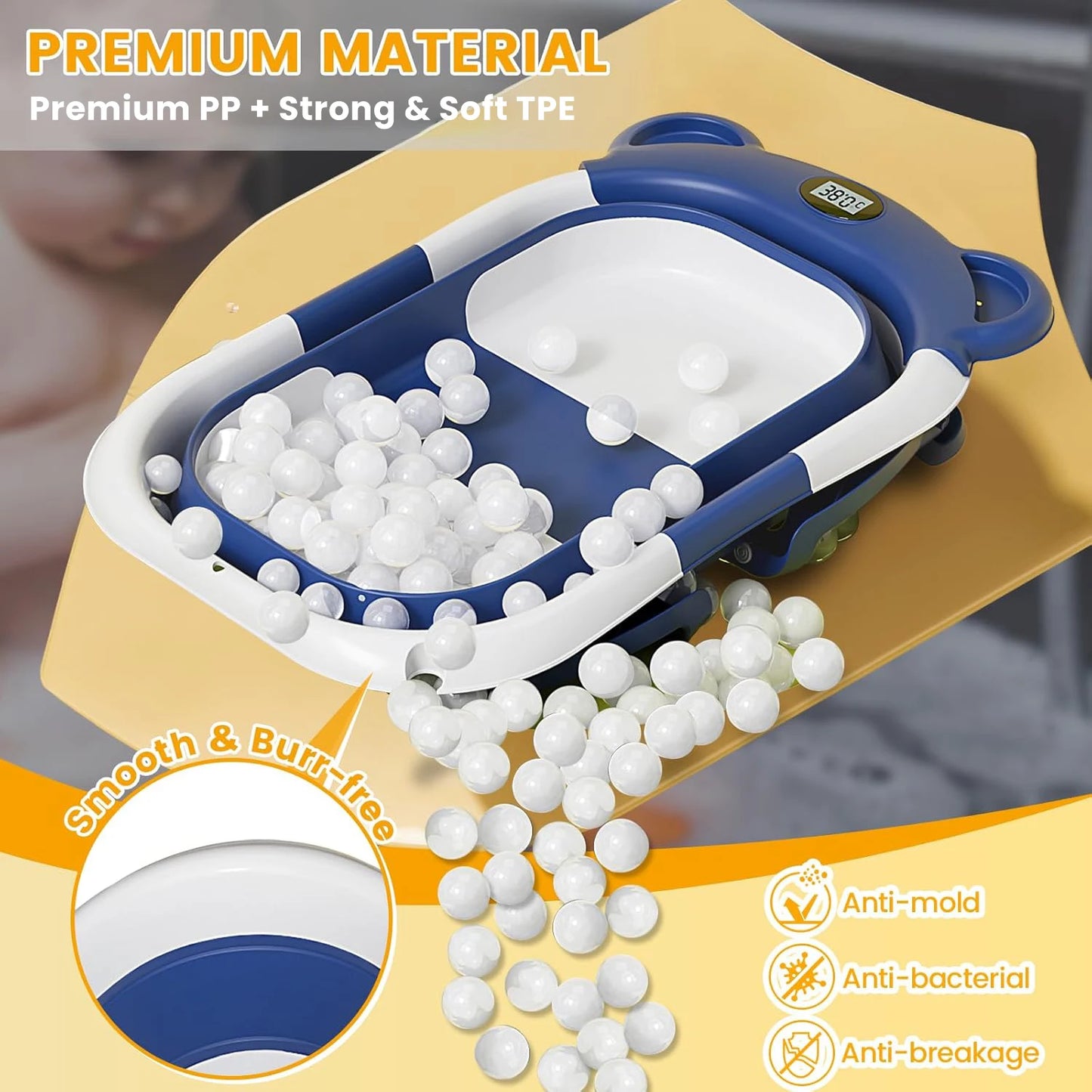 Portable Collapsible Baby Bathtub