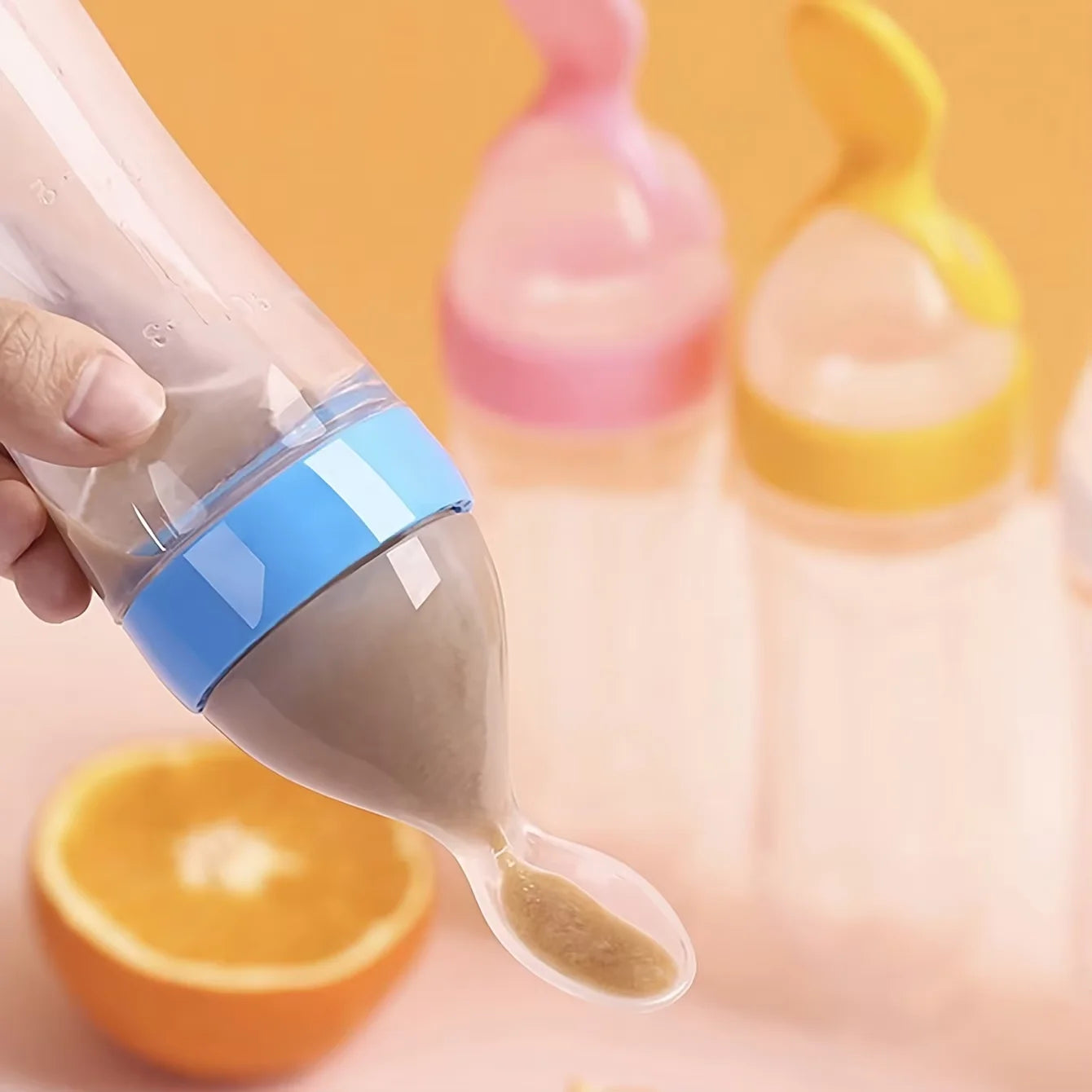 Baby Silicone Feeding Bottle Set