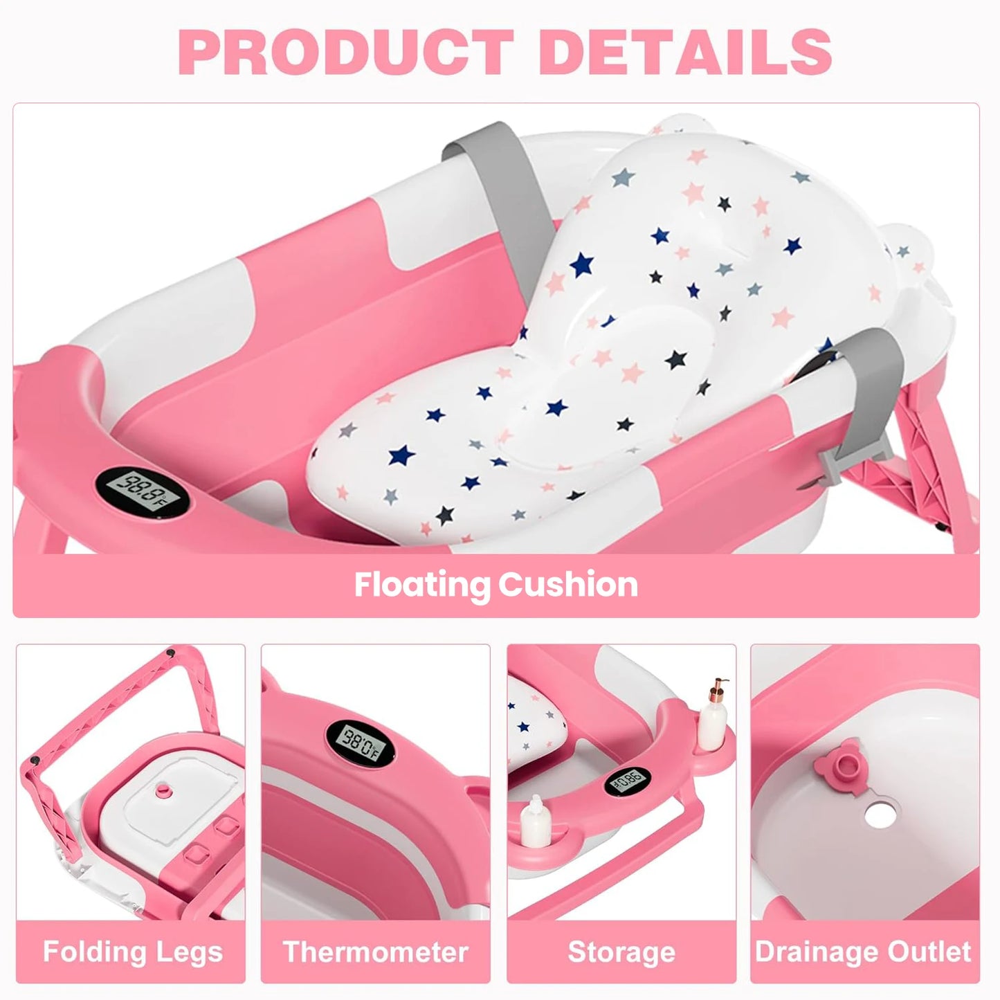 Portable Collapsible Baby Bathtub