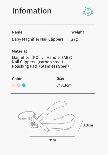 Baby Nail Clipper with Magnifier Glass