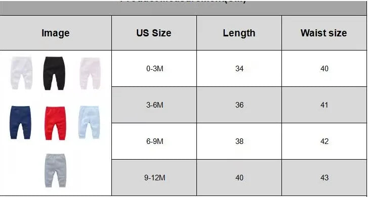0-12M Cotton Long Trousers For Girls Boys Spring Autumn - Snugglenest Baby