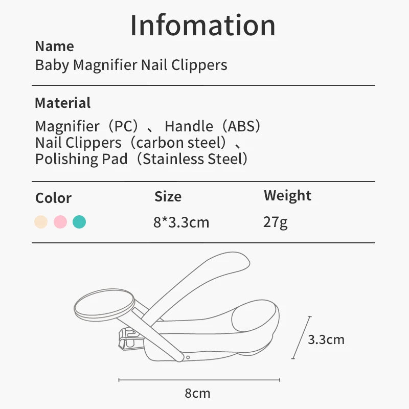 Baby Nail Clipper with Magnifier Glass