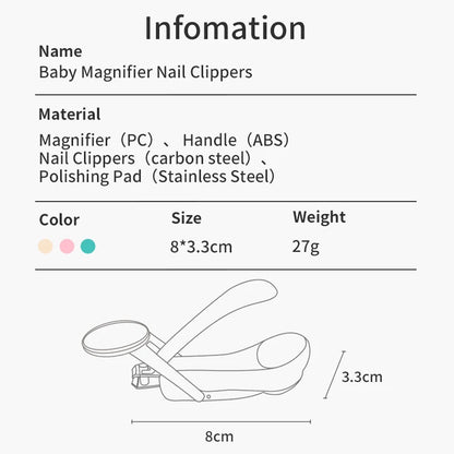 Baby Nail Clipper with Magnifier Glass