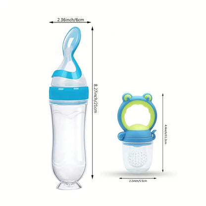 Baby Silicone Feeding Bottle Set