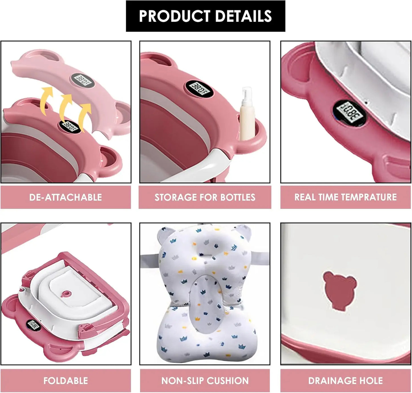 Portable Collapsible Baby Bathtub