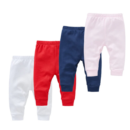 0-12M Cotton Long Trousers For Girls Boys Spring Autumn - Snugglenest Baby