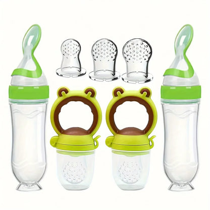 Baby Silicone Feeding Bottle Set