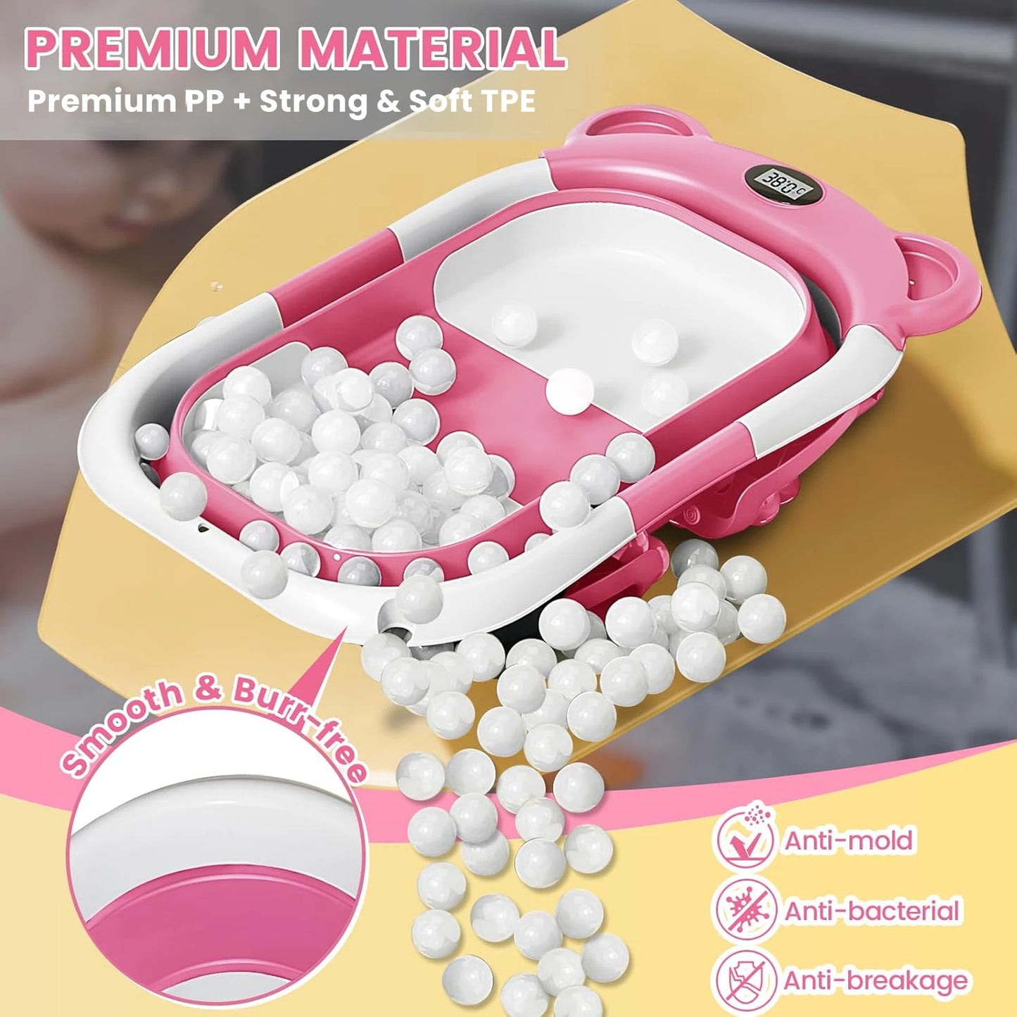 Portable Collapsible Baby Bathtub