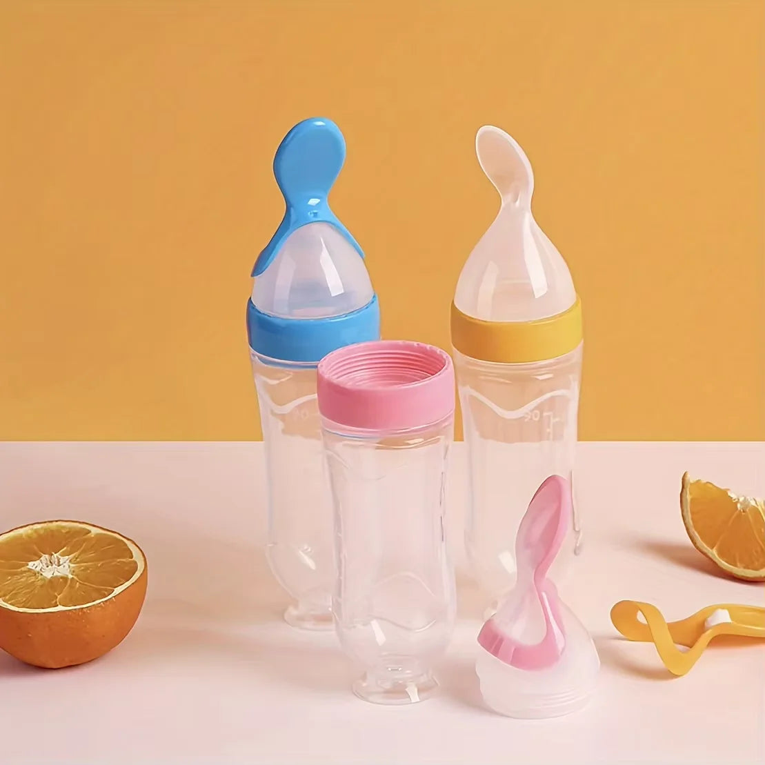Baby Silicone Feeding Bottle Set
