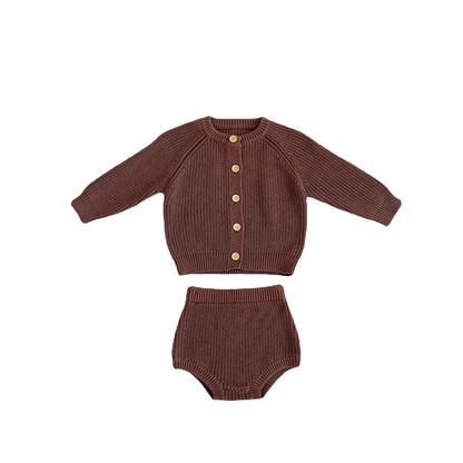Baby Cotton Underpants Cardigan Coat Two-piece Suit