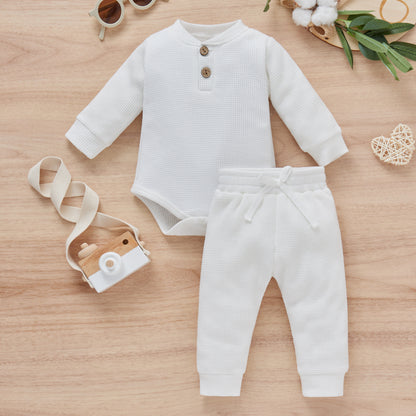 Cotton Romper Trousers Two-piece Set
